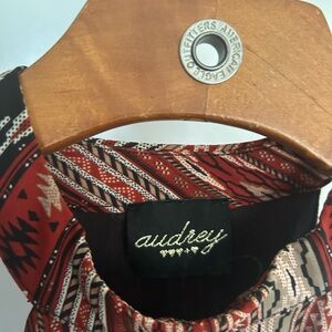 Audrey Red and Black Geometric Top